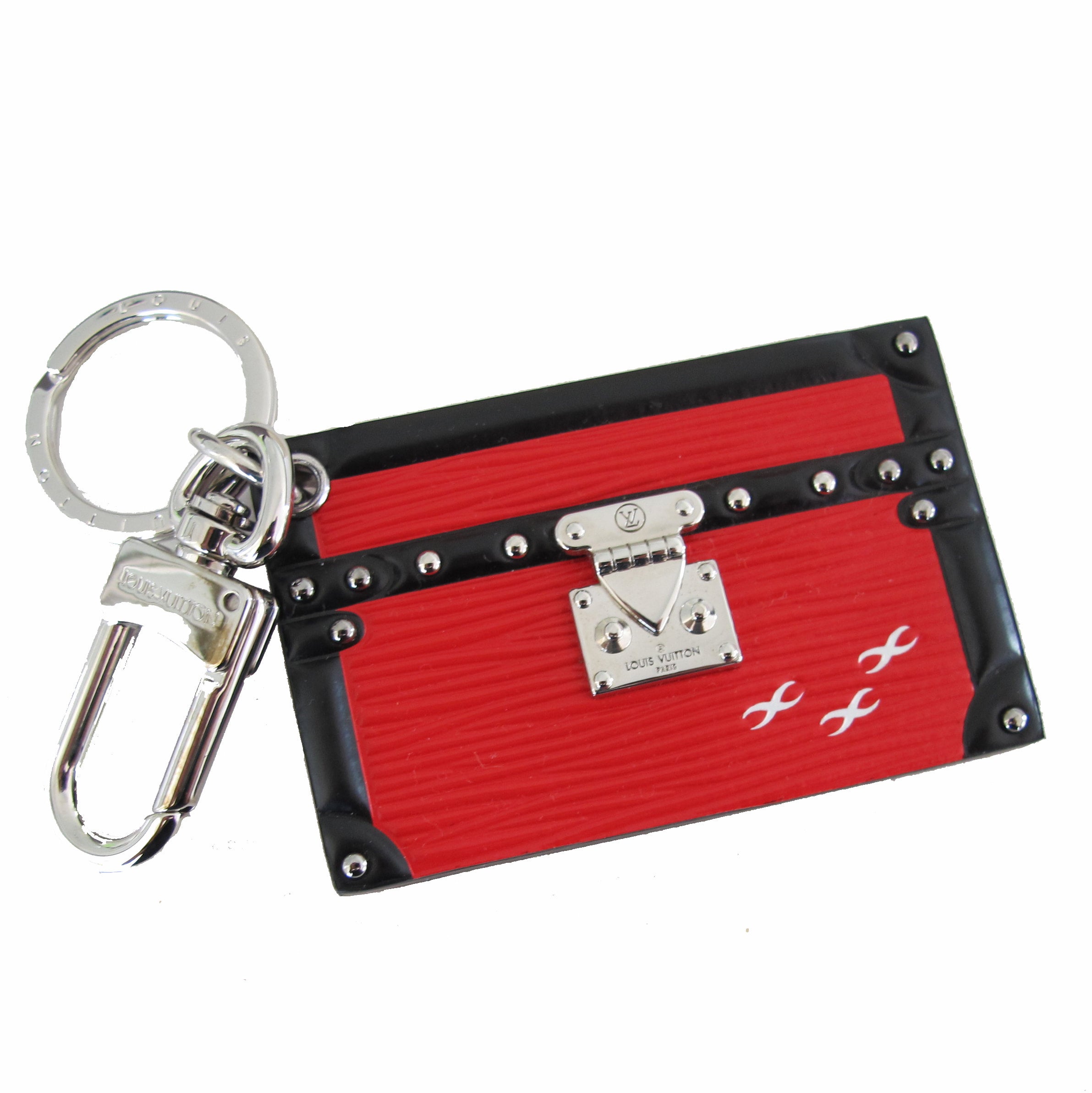 LOUIS VUITTON Epi Petite Malle Trunk Key Ring Charm Red M00005 LV